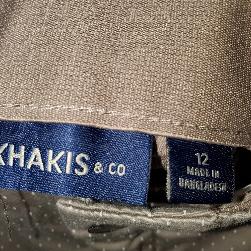 Khakis And Co. White Polka Dot Beige Capris Size 12 - Picture 4 of 11
